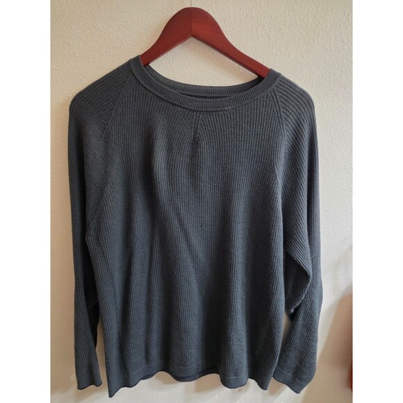 Ministry of Supply Atlas Merino Wool Blend Crew Neck Sweater - Gray Size Med - Picture 1 of 6